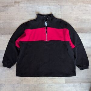 Marlboro Vintage Jacket Unlimited Gear Unisex Size XXL Black/Red 1/2 Zip